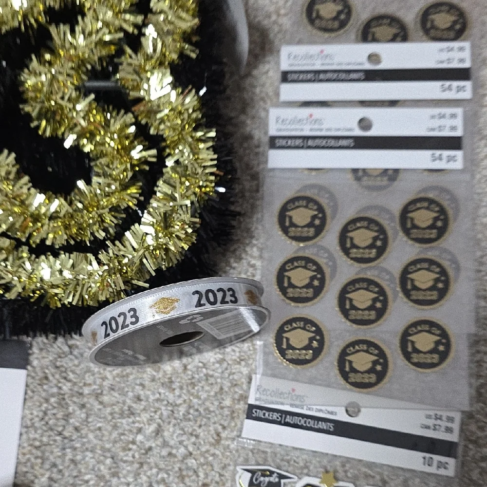 Celebrate It Gold and Black 2023 Party Set